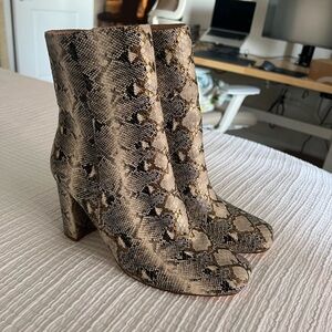 Chinese Laundry Snakeskin Heeled Boots